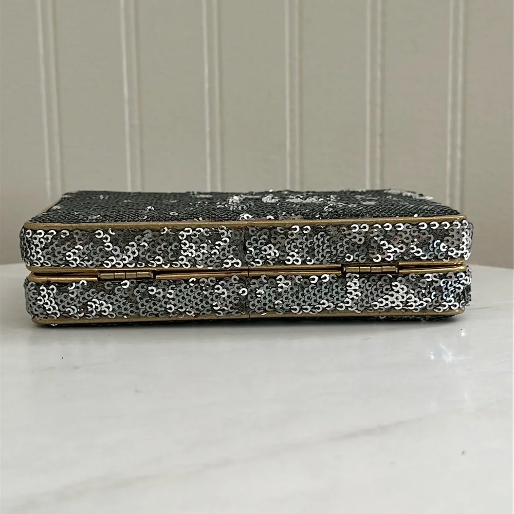 J. Crew Vintage Sequin Minaudiere Evening Clutch Bag